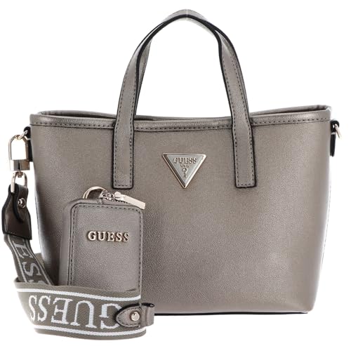 GUESS Latona - Mini bolso cruzado para mujer, talla única, gris, Talla única