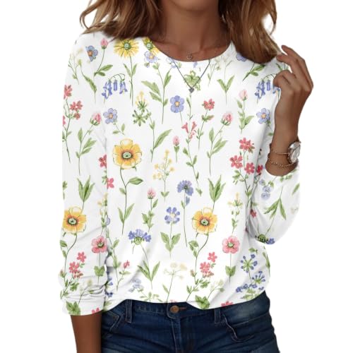 NAMTYQX Long Sleeve Womens Tops, Fall Tops for Women,27-Beige XXL