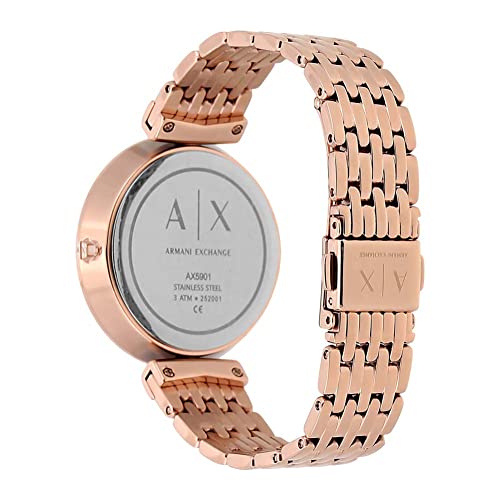 Armani Exchange Watch For Women, Quartz Movement and 36mm Case Size with Stainless steel, Leather or Silicone strap - Image 2
