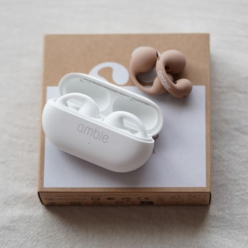 ambie sound earcuffs AM-TW02 X^[^[Zbg (WHITE{×Latte)I[vC[ Ȃ璮 ւł SCXCz BluetoothΉ }CNt