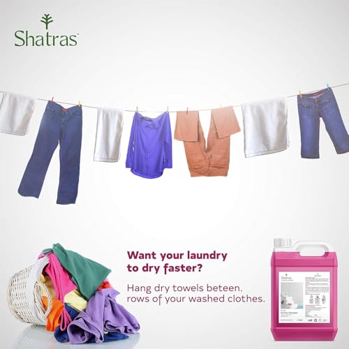Image of Shatras Liquid Detergent, suitable for all type of washing machine, Nature based liquid, No Harmful chemicals, Baby Safe, Cloth freshener with fabric conditioner Pink detergent-10L