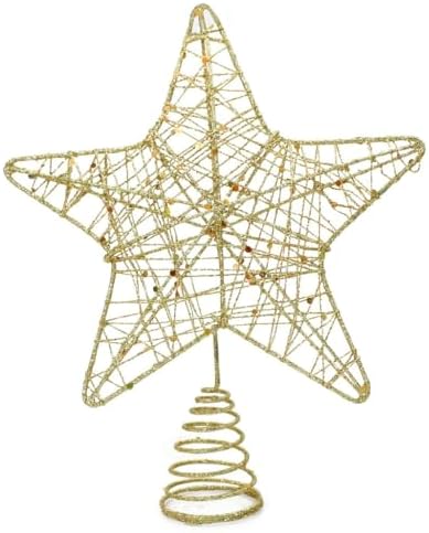 Genérico Ponteira De Árvore Estrela Dourada 21cm - Natal - Invern...