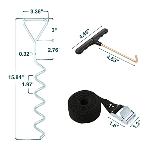 image for Kovhzcu Trampoline Stakes Heavy Duty Trampoline Parts, Corkscrew Shape