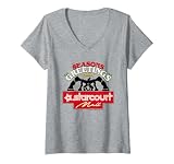 Mujer Stranger Things Christmas Seasons Saludos Starcourt Mall Camiseta Cuello V