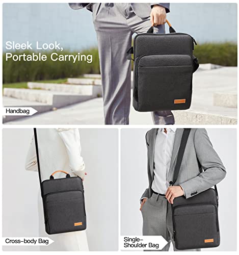 Dadanism 9-11" Tableta Bolsa de Hombro con Manejar para iPad (A16) 11", iPad Air/Pro 11", i-Pad 10.ª Gen/Air 5/4 10,9", i-Pad 9/8/7.ª Gen 10,2", Galaxy Tab A9+ 11", Tab M11/Idea Tab 11", Negro Gris - imagen 2
