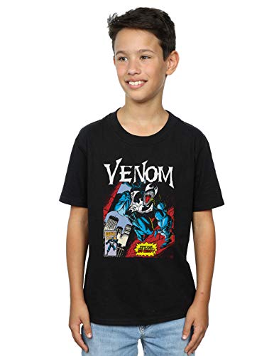 Image of Marvel Boys Venom Read Our Lips T-Shirt Black 12-13 Years