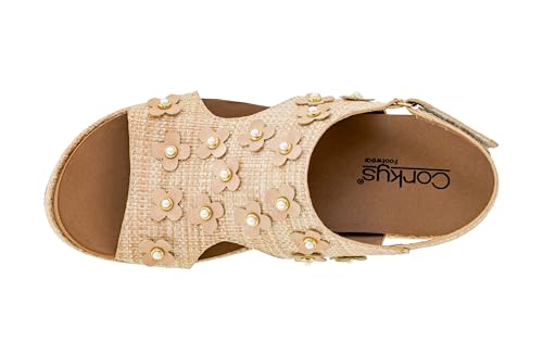 Image of Corkys Footwear Womens Carley Wedges, Featuring Corkys EVA Foam Cushioned Insoles, A 2.5 Inch Heel, Lightweight For All Day Wear, And Hook And Loop Closure