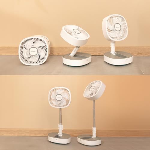 Cecotec Ventilateur Portable Pliable avec Lumière LED EnergySilence 1000 FoldAir. Batterie 8000mAh Oscillation Automatique 10 Pouces 3 Vitesses Lumière à 3 Tons Contrôle Tactile - vue 5