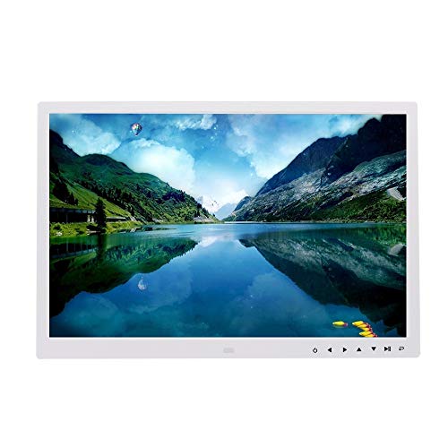 Digital Photo Frames 17 Inch Touch Button Electronic Photo Album Wall-mounted LED Display Remote Control Advertising Machine Picture Music Video Ebook HDMI Black and White Photo Frame