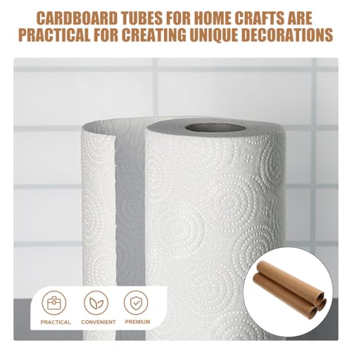 Lurrose 6 Stück Braune Papierröhren Für Diy-projekte, Bastelpapierrollen Für Heimhandwerk Und Kunstaktivitäten, Pappröhren Für Scrapbooking Und Kreative Designs