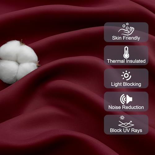 Gwine Burgundy Kitchen Curtains 36 Inches Long 2 Panels for Bathroom by Gwine - Used condition - Image 5