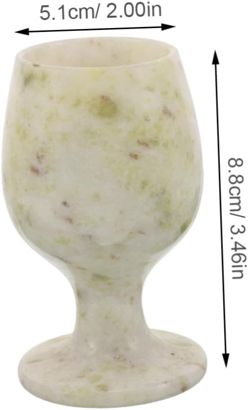 Medieval Goblet Chalice Cup Jade Decorative Xmas Ceremonial