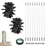 NETTOYAGE PROFESSIONNEL - Idéal pour les cuisinières, cheminées, conduits de machine à sécher, d'évacuation des fumées et d'évacuation des poêles à bois. Réduisez les risques d'incendie tout en prolongeant la durée de vie de votre équipement et en économisant de l'argent sur les nettoyages coûteux.