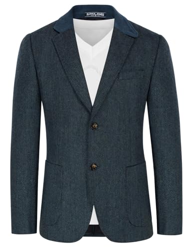 PJ PAUL JONES Men's Herringbone Blazer Sport Coat