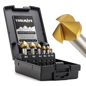 Toolmays Kegelsenker Set HSS 6 tlg Titan