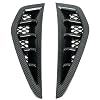 for Dodge Ram 1500 TRX 2021-2023 Carbon Fiber Black Side Door Air Vent Fender Cover Trim 2pcs Car Accessories