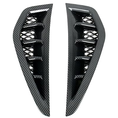 for Dodge Ram 1500 TRX 2021-2023 Carbon Fiber Black Side Door Air Vent Fender Cover Trim 2pcs Car Accessories