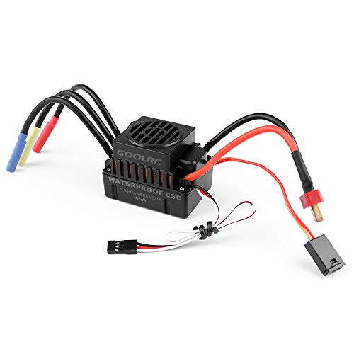 Variador ESC impermeable 45A contra charcos con motor sin escobillas 1/10 6