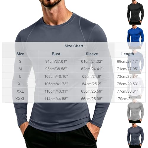 Tshirt classique manche longue habit confortable basique vêtement homme - 3