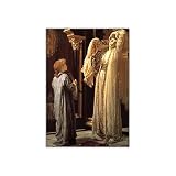 Impression sur toile par Frederic Leighton - 'Lumière du harem' - Reproduction de peinture à l'huile -Tableau d'art de mur de toile 50 x 75 cm Sans cadre