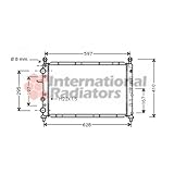 Netzmaße: 558x367x32 Van Wezel 17002095 Kühler, Motorkühlung