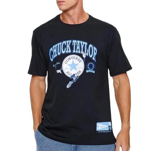 Converse T-Shirt Noir Homme Chucks Retro Collegiate