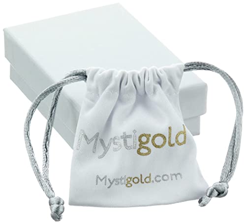 Mystigold Cross Stud Earrings In .925 Sterling Silver Plated Rhodium And In 18K Gold Plated I Religious Small Earrings For Men And Women 0.4 X 0.2 Inch I Hypoallergenic Earrings I Gift For Women Men (18K Gold Plated) #TOP6