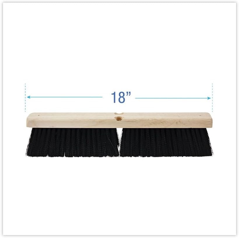 Boardwalk Floor Brush Head, 3" Black Medium Weight Polypropylene Bristles, 18" Brush