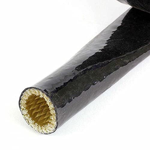 Kabelschlauch Kabelkanal, Dia Black Hochtemperaturbeständige Feuerhemmende Rohr Verdickung Isolier-Silikon-Fiberglas-Fiberglas-Röhrchen(60mm)