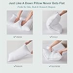 Oreillers pour dormir 4 pièces taille standard - Oreillers de qualité hôtelière avec fibre moelleuse premium - Oreillers en gel doux pour dormeurs sur le ventre, le dos et le côté