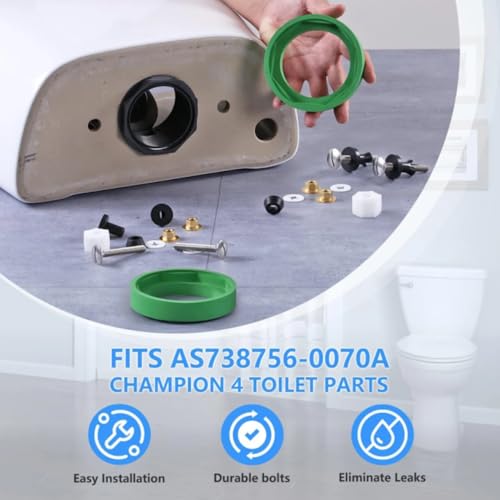 AOMUCH 3'' Toilet Flange Tank to Bowl Coupling Kit, for American Standard Champion 4 Models Toilet Parts AS738756-0070A and Most 3 Inch Flush Valve Opening Tanks