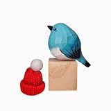 Bird Figurines Hand Carved Painted Wooden Statues for Home Decor Accents Sculptures Ornaments for Sh