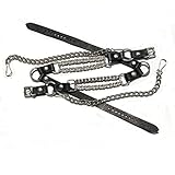 Dangerous Threads Biker Boots Boot Chains Black Topgrain Cowhide Leather with Cycle Chains