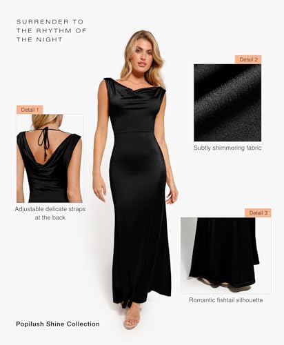 Image of Popilush Shapewear Maxi Dress Sleeveless Long Formal Dresses