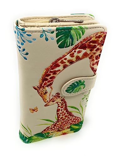 Shag Wear Giraffe Tower Large Animal Wallet for Women and Teen Girls Vegan Faux Leather 7