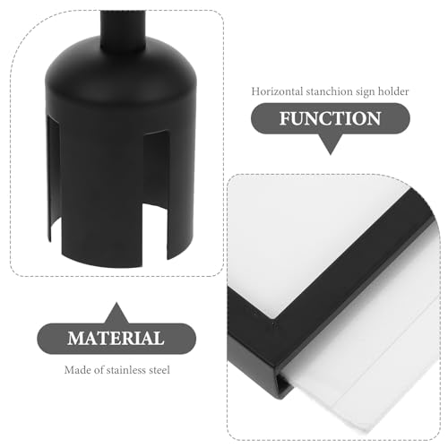 Signalisation de poteau A3 horizontal double face noir pour clarifier les files - 3