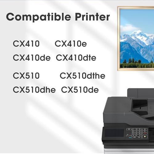 Cartouches toner 801H Lexmark CX510 CX410 pour rapports professionnels - 2