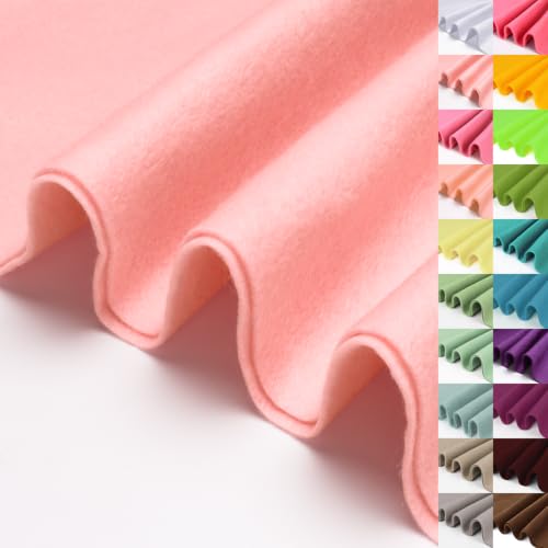 Image of Nude Pink Large Felt Fabric 36 inch X 36 inch1.4 mm 1 Square Yard | Soft Felt Fabric Sheet for Crafts, Nude Pink Color Series Soft Nonwoven Fabric, Fit for Decoration, Sewing, DIY Crafts