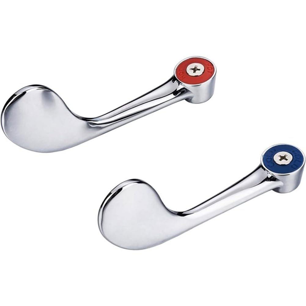 Aundhegrtt As Shown 2 Pack For Industrial, Restaurant, Commercial Sink Faucet Wrist Blade Handles Lever Handles 0.43" Round Stem Hole