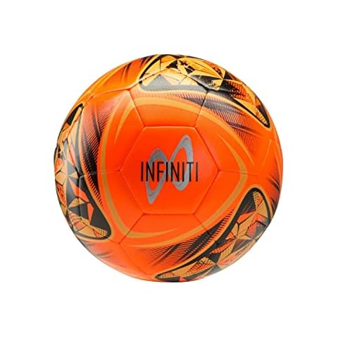 Samba Infiniti Football Training Ball 2021, Size 4, Fluo Orange/Black Cover