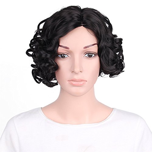Short Black Afro Curly Wigs for Women Synthetic Deep Curly Women Wig