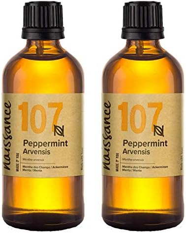 Naissance Peppermint (Arvensis) Essential Oil (No. 107) - 200ml (2 x 100ml) - Pure, Natural, Cruelty Free, Vegan and Undiluted - Use in Aromatherapy, Humidifiers & Diffusers
