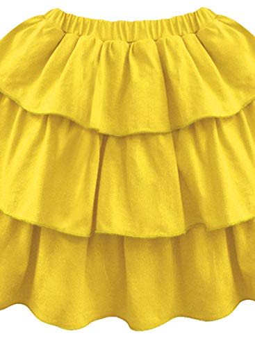 Image of A.T.U.N. (ALL THINGS UBER NICE) Girls Cotton Elasticated Stylish Tiered Skirt | Mini Skirt for Girls