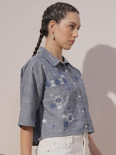 Image of Vishudh Women's Classic Shirt | Timeless Design for Casual & Formal Occasions