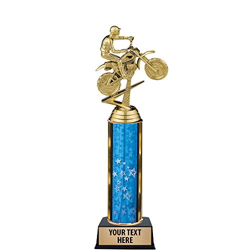 Crown Awards 10.5" Dirt Bike Trophy, Dirt Bike Trophies with Customized Text