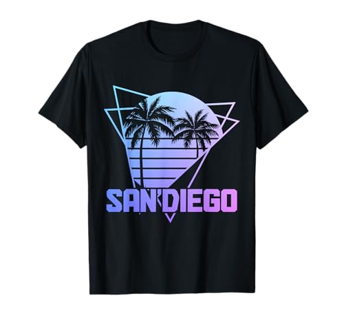 recuerdo de los 80 en San Diego, California retro, vintage Camiseta
