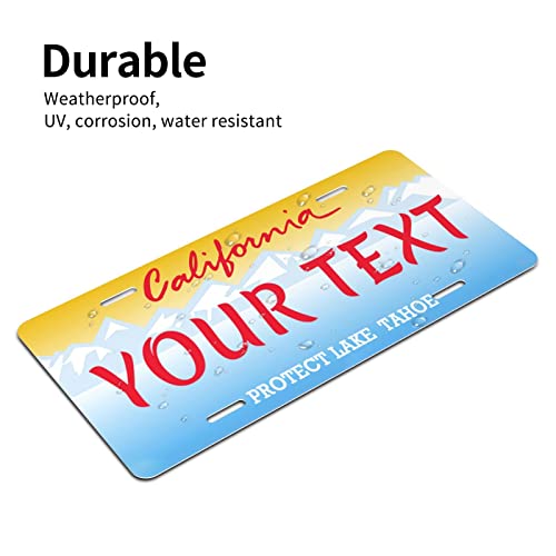 image for Tkanina 50 States Custom License Plate 4x2/7x4/12x6 Inch Personalized 