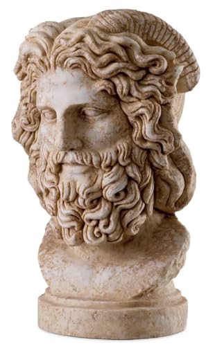 Casa Padrino Luxus Jugendstil Marmor Büste Antik Beige 26 x 20 x H. 40 cm - Handgefertigte Deko Skulptur aus hochwertigem Marmor - Barock & Jugendstil Deko Accessoires - Luxus Qualität