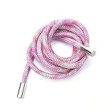 Cordón de cordón de diamantes de imitación de repuesto DIY 120cm 6mm Multicolor for ropa(Pink Yellow)