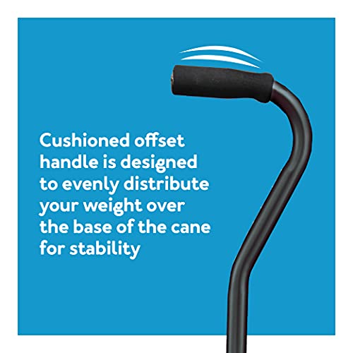 Carex Quad Cane With Small Base - Adjustable Height Quad Cane And Walking Stick With Small Base - Holds Up To 250 Pounds, Black, Universal, Pack Of 1 #TOP3